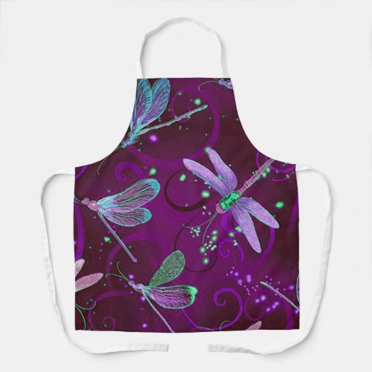 Dragonfly Paarse droams Schort (Voorkant)