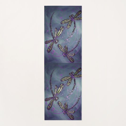 Dragonfly Paarse nachtkeukenset Yogamat (Voorkant)