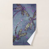 Dragonfly Paarse nachtvlucht Bad Handdoek (Handdoek)