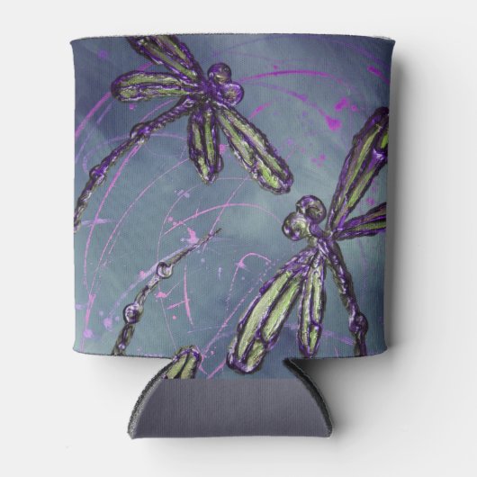 Dragonfly Paarse nachtvlucht Blikjeskoeler (Voorkant)