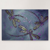Dragonfly Paarse nachtvlucht Legpuzzel (Horizontaal)