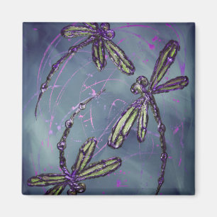 Dragonfly Paarse nachtvlucht Magneet