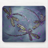 Dragonfly Paarse nachtvlucht Muismat (Voorkant)