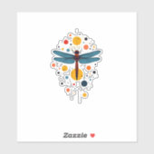 Dragonfly Painting Art Animal Abstract Graphic Dra Sticker (Vel)