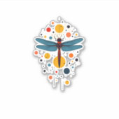 Dragonfly Painting Art Animal Abstract Graphic Dra Sticker (Voorkant)