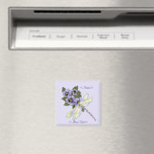 Dragonfly & Pansies - Aanpassen Magneet (Insitu (Vaatwasser))