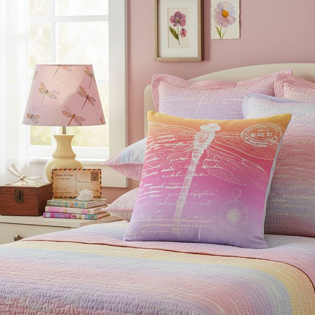 Dragonfly pastelgradiënt kussen (Creator heeft geüpload)