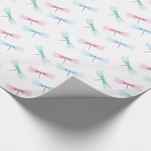 Dragonfly-patroon Cadeaupapier (Hoek)