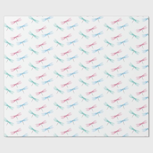 Dragonfly-patroon Cadeaupapier (Vlak)