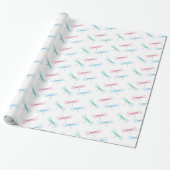 Dragonfly-patroon Cadeaupapier (Uitgerold)