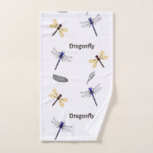 Dragonfly-patroon op wit handdoek (Handdoek)