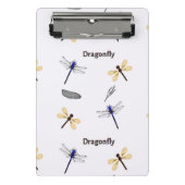 Dragonfly-patroon op wit mini klembord (Voorkant)