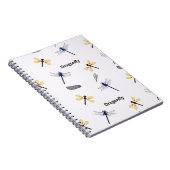 Dragonfly-patroon op wit notitieboek (Rechterzijde)