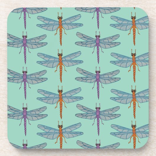 Dragonfly pattern bier onderzetter (Voorkant)