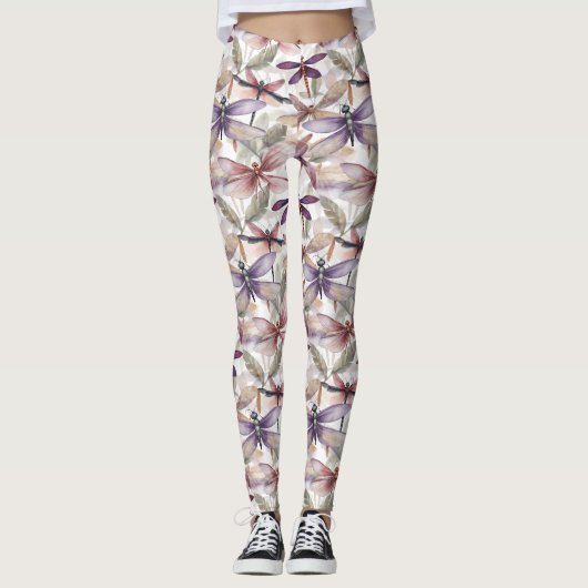 Dragonfly Pattern Leggings (Voorkant)
