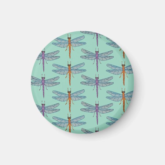 Dragonfly pattern magneet (Voorkant)