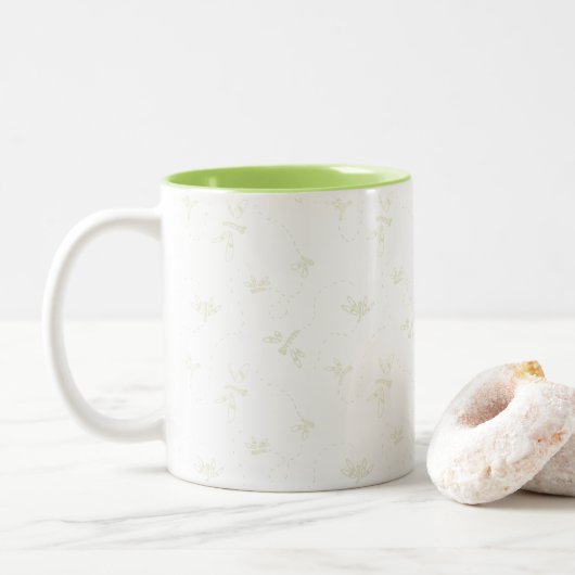 Dragonfly Pattern-Mok Tweekleurige Koffiemok (Met donut)