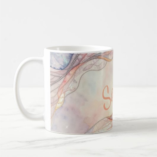  dragonfly pattern Mug Koffiemok (Links)