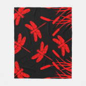 Dragonfly Patterned Decor Fleece Deken (Voorkant)