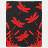 Dragonfly Patterned Decor Fleece Deken (Voorkant)