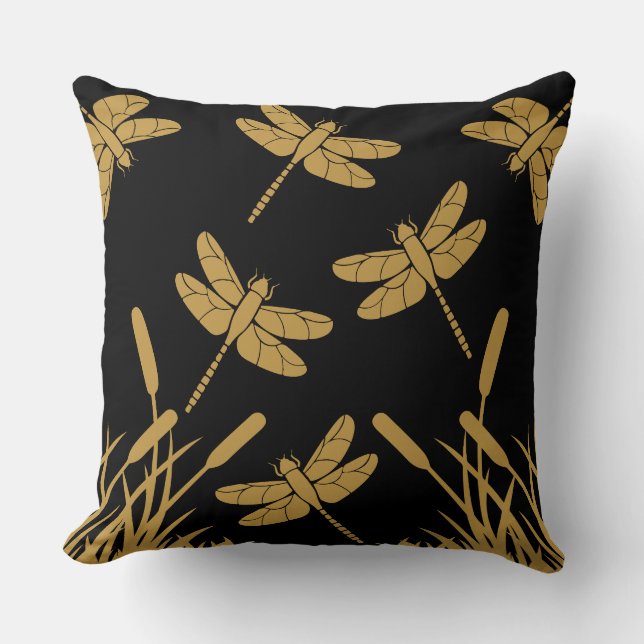 Dragonfly Patterned Decor Kussen (Voorkant)