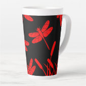 Dragonfly Patterned Decor Latte Mok (Rechterhoek)