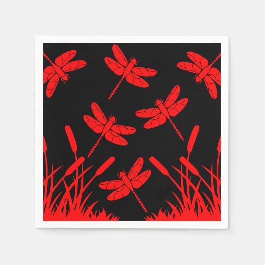 Dragonfly Patterned Decor Servet (Voorkant)