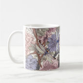 Dragonfly Peony Pink Light Purple French Floral Koffiemok (Links)