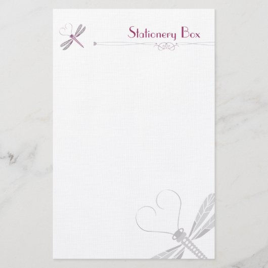Dragonfly Personal Note Paper Briefpapier (Voorkant)