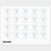 Dragonfly personalized teacher bookplate vierkante sticker (Vel)