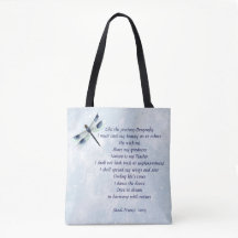 Dragonfly Poem Canvas tas