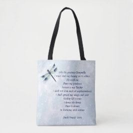 Dragonfly Poem Canvas tas