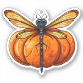 Dragonfly Pompoen Lazy Halloween Feestkostuum Kind Sticker (Voorkant)