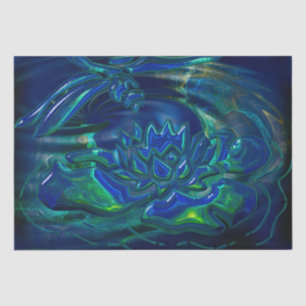 Dragonfly Pond 3D Glas Gemengde Media Tissuepapier