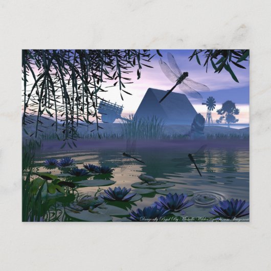 Dragonfly Pond Briefkaart (Voorkant)