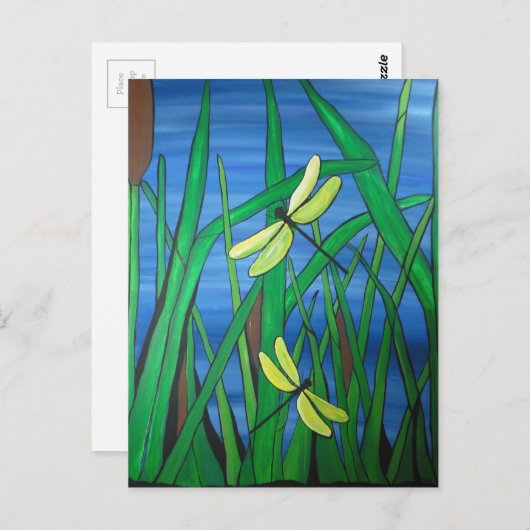 Dragonfly Pond Briefkaart (Voorkant / Achterkant)