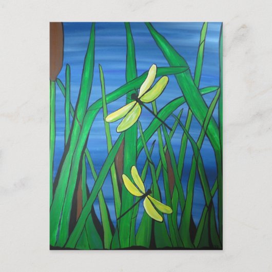 Dragonfly Pond Briefkaart (Voorkant)
