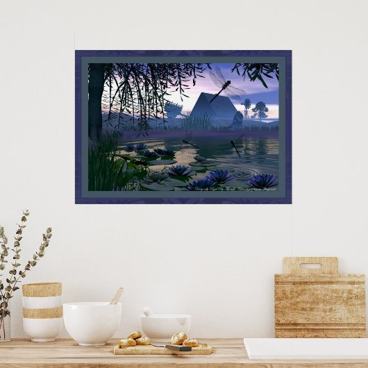 Dragonfly Pond van Michelle Wilder Poster (Keuken)