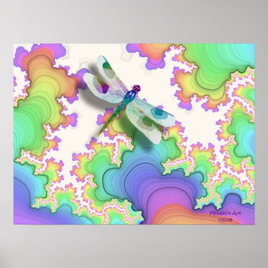 Dragonfly-Poster (Pastels) Poster (Voorkant)