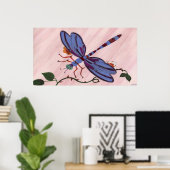 Dragonfly-Poster Poster (Thuiskantoor)
