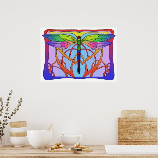 Dragonfly-Poster Poster (Keuken)