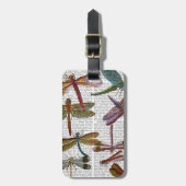 Dragonfly Print 3 Bagagelabel (Voorkant verticaal)