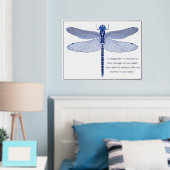 Dragonfly Print met Folie Quote Poster (Insitu (Slaapkamer))