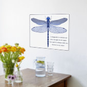 Dragonfly Print met Folie Quote Poster (Laag (Keuken))