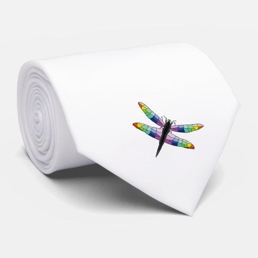 Dragonfly Print Stropdas (enkel insect) (Opgerold)