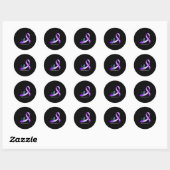 Dragonfly Purplean Ribbon Overdose Awareness Supp Ronde Sticker (Vel)