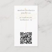 Dragonfly QR Code Grey Earning Display Card Visitekaartje (Achterkant)