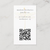 Dragonfly QR-code met een bruine kaart Visitekaartje (Achterkant)
