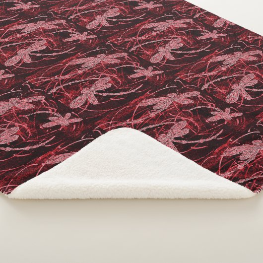 Dragonfly Red Haze Sherpa Deken (3/4)