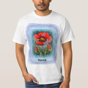 Dragonfly red Poppy T-shirt